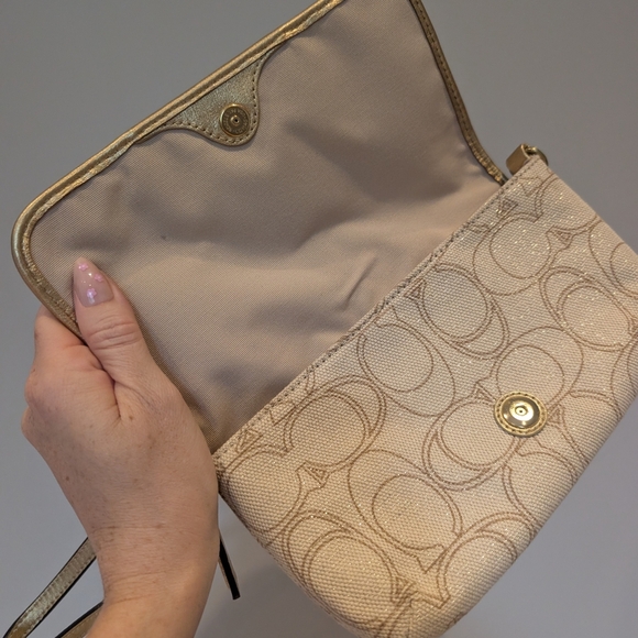 Coach Beige Wristlet Clutch - Picture 6 of 8